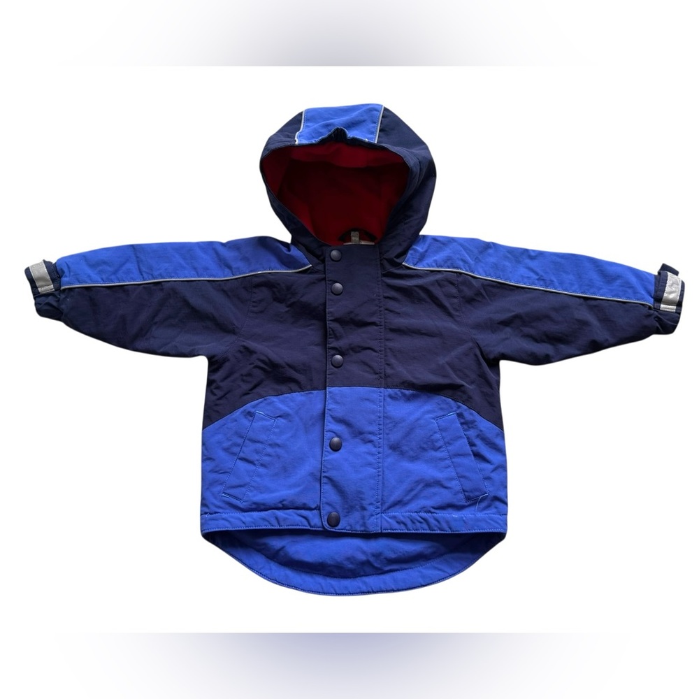 Hanna Andersson Hooded Fleece Lined Jacket Toddler 12-18 months Blue Outdoor